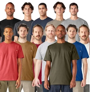 Dickies Mens Heavyweight Short Sleeve Pocket T-Shirt Work Wear Tee - WS450 - New - Picture 1 of 38