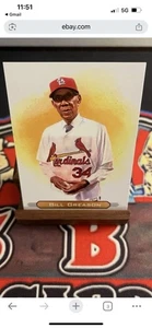 Bill Greason individuelle Kunst Baseballkarte - Bild 1 von 2