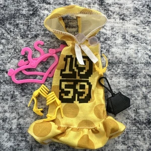 Muñeca Barbie Ropa Accesorios Lote 1959 Vestido Amarillo Lunares Sudadera con Capucha Fashionista - Imagen 1 de 7