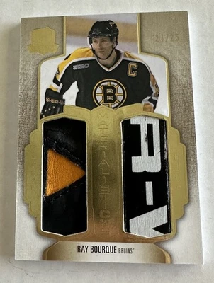 2022-23 Upper Deck The Cup Ray Bourque Materialisticks /25 Stickpatch HOF Bruins - Image 1 of 2