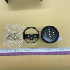 GP9357C Faria Boat Fuel Level Gauge Euro Black 2 Inch Marine Boat NOS - Picture 1 of 11
