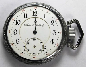 1903 Illinois Grade 183 16s 15j Lever Set Pocket Watch - RUNS - Parts/Repair - Picture 1 of 4