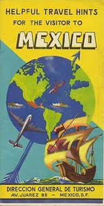 1951 MEXICO Travel Guide Automobile Camping Airlines Railroads Immigration Baja - Picture 1 of 3