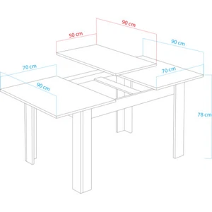 Tavolo da Pranzo Allungabile Estensibile 90x140 fino a 190 cm Bianco Frassinato - Foto 1 di 11
