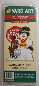 Patrón de colección arte patio Santa Stop Here hágalo usted mismo 35" X 46" #YA30019 - Imagen 1 de 4