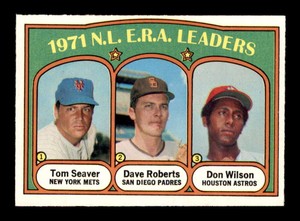 1972 O-Pee-Chee #91 Tom Seaver/Dave Roberts/Don Wilson NL ERA Leaders NM X278808