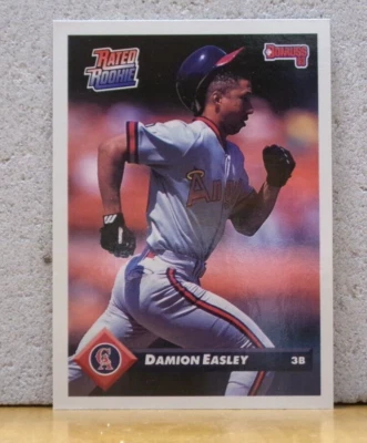 AUCTION 550 BASEBALL CARD DONRUSS 93 CALIFORNIA ANGELS DAMION EASLEY 3B ROOKIE - Image 1 of 2