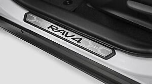 OEM TOYOTA RAV4 STAINLESS STEEL DOOR SILL PROTECTORS PK382-42K01 FITS 2019-2022