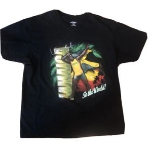 Usain Bolt T-Shirt Men L Black S/S To the World Crewneck Front Print Graphic Tee - Picture 1 of 7