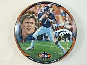 John Elway King Of The Mountain Super Bowl Champion Plate Bradford Exchange 1998 - Afbeelding 1 van 12
