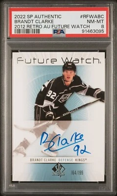 Brandt Clarke 2022-23 UD SP Authentic '12 Retro Future Watch Auto PSA 8 #RFWA-BC - Image 1 of 2