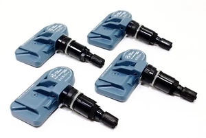 4 2009-2021 TPMS Tire Pressure Sensors Jaguar XF XFR Gloss Black Valve Stems - Picture 1 of 4