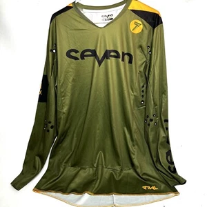Seven Rival Trooper Jersey Mens Size XL Green Long Sleeve Downhill Mountain Bike - Picture 1 of 16