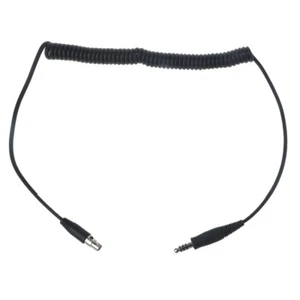 U174 Plug to Mini XLR5 Coiled Cable for GA Helicopter Radios & Headsets - Zdjęcie 1 z 8