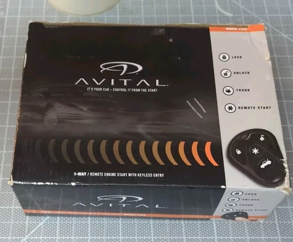 Avital 4103LX Remote Start with Two 4-Button Remotes - Black - Image 1 of 1