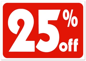 Sale 25% Off Sign Business Retail Store Shopping Message Sign Durable Plastic - Picture 1 of 6