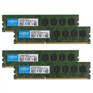 32GB Crucial 4x 8GB PC3L 12800U DDR3 1600 MHz NEW Memory RAM DIMM Intel Desktop - Picture 1 of 8