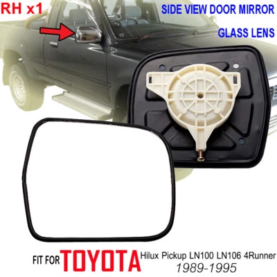 TOYOTA PICKUP HILUX LN100 LN106 4RUNNER SIDE DOOR MIRROR GLASS LENS RIGHT x1 Foto 1 de 3