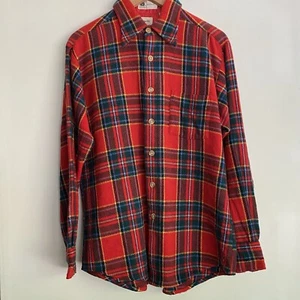 Vintage 70s-80s Reichardt’s Red Wool Flannel Shacket Long Sleeve 16-16.5 Large - Picture 1 of 8