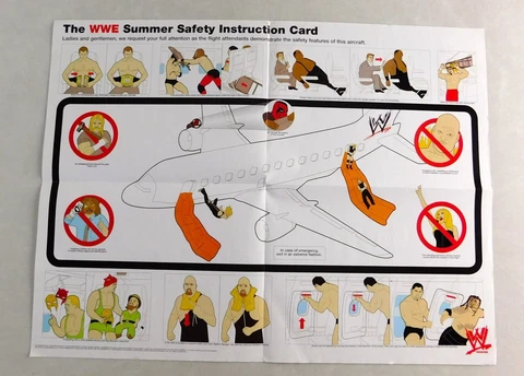 Airplane Evacuation Foley Big Show Wrestling Poster 16x21 Wrestler WWF Cover