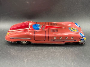 Rara auto giocattolo litografica in latta Aoshin 1957 Jaguar Type-D - Foto 1 di 11