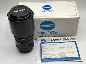 Minolta 100/4 MD MACRO Lens mit OVP #8006595-25
