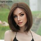 Short Dark Brown Wig for Women|Synthetic Brunette Wig for Daily Use