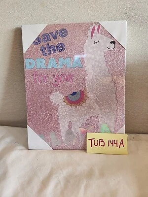 Lienzo Brillo Arte de Pared Guarda el Drama Para Tu Llama Letrero Nuevo Foto 1 de 4