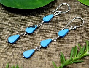 Turquoise Gemstone 925 Silver Plated Handmade Earring Jewelry 