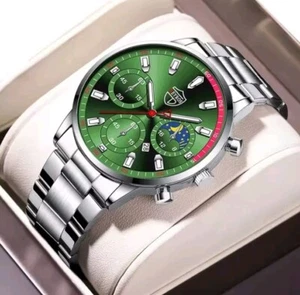 Fashion Mens Stainless Steel Watch Luxury Sports Quartz Wristwatch Free Shipping - Picture 1 of 4