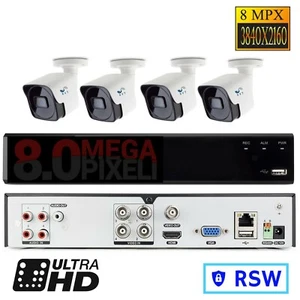 Kit 4 Telecamere 8 MPX dvr 4 canali + 4 IP con Analisi Video Top di Gamma 4K - Imagen 1 de 4