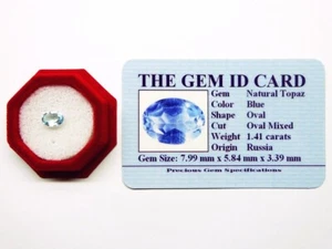 Natural TOPAZ 1.41 Ct. oval color: blue - Picture 1 of 2