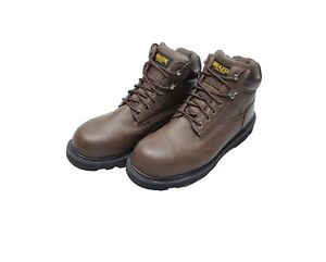 Brazos Work Force Steel Toe Oil & Slip Resistant Brown Work Boots Men's Size 12D