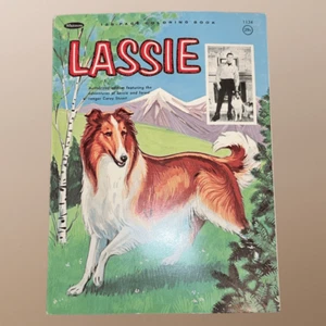 RARE Vintage 1965 Whitman Lassie” 1134 Coloring Book Complete UNUSED - Imagen 1 de 6
