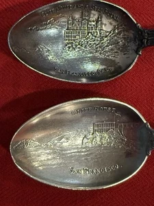 2 Spoons Cliff House San Fran California, Grapes, Wawona Watson Sterling (S593) - Picture 1 of 18