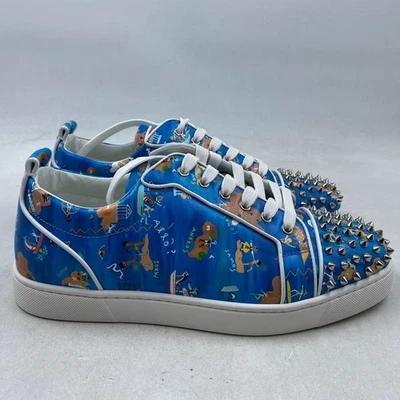 Auténtico Christian Louboutin Para Hombre Estampado Odissey Louis Junior Picos Talla 10.5 Foto 1 de 4