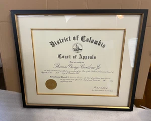 Vintage Zertifikat für Anwaltschaft des Berufungsgerichts District of Columbia - Bild 1 von 9