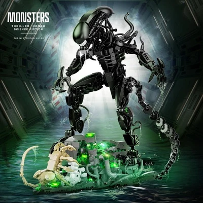 MARKENLOS Action Figur Klemmbausteine Xenomorph Bausteine Bausatz für Erwachsene 958PCS