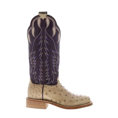 Hyer Harper 13" HW41007 Womens Brown Leather Slip On Western Cowboy Boots - Image 1 of 4