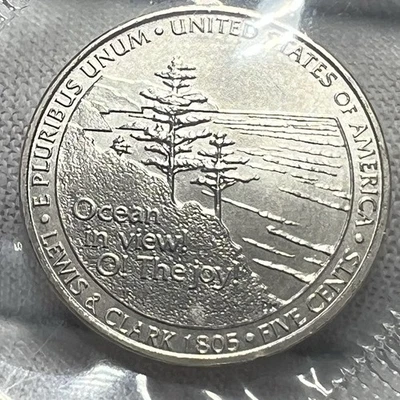 2005 P&D Jefferson/Ocean Nickels Satin BU Mint Cello 2 coins pictured #3033 - Image 1 of 4