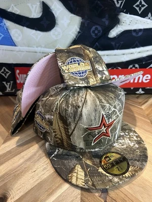 New Era Real Tree Houston Astros Rosa UV Camuflaje 1/36 F y F Equipado 7 3/8 Grial Foto 1 de 4