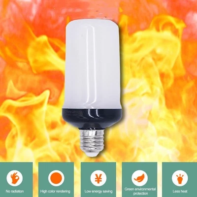 LED Flame Effect Light Bulbs 4Modes Flickering Light E27 B22 Bulbs Standard Z2Q1 - Image 1 of 4