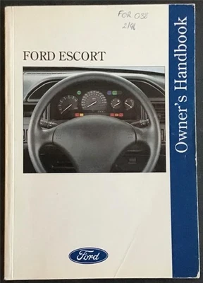 Manual del propietario del auto Ford Escort agosto 1994 #CG1315/EN/RHD/192248/894 Foto 1 de 2