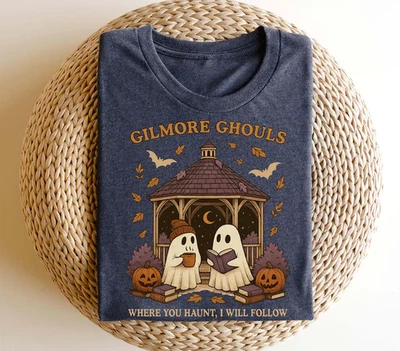 Gilmore Ghouls Shirt, Where You Haunt I Will Follow Shirt, Cute Ghost Couple Tee - Image 1 of 4