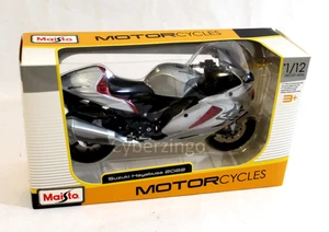 Maisto 1:12 Suzuki Hayabusa 2022 Silver Model BRAND NEW IN BOX - Picture 1 of 12