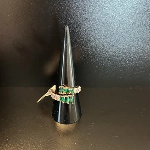 Bomb Party Ring Size 9 Shimmering Green Affair RG95021 Rose Gold Plating - Picture 1 of 2