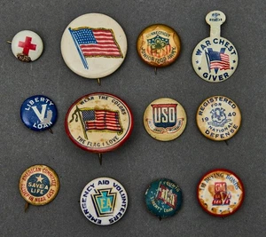 WWII Pins from the Home Front - Picture 1 of 2