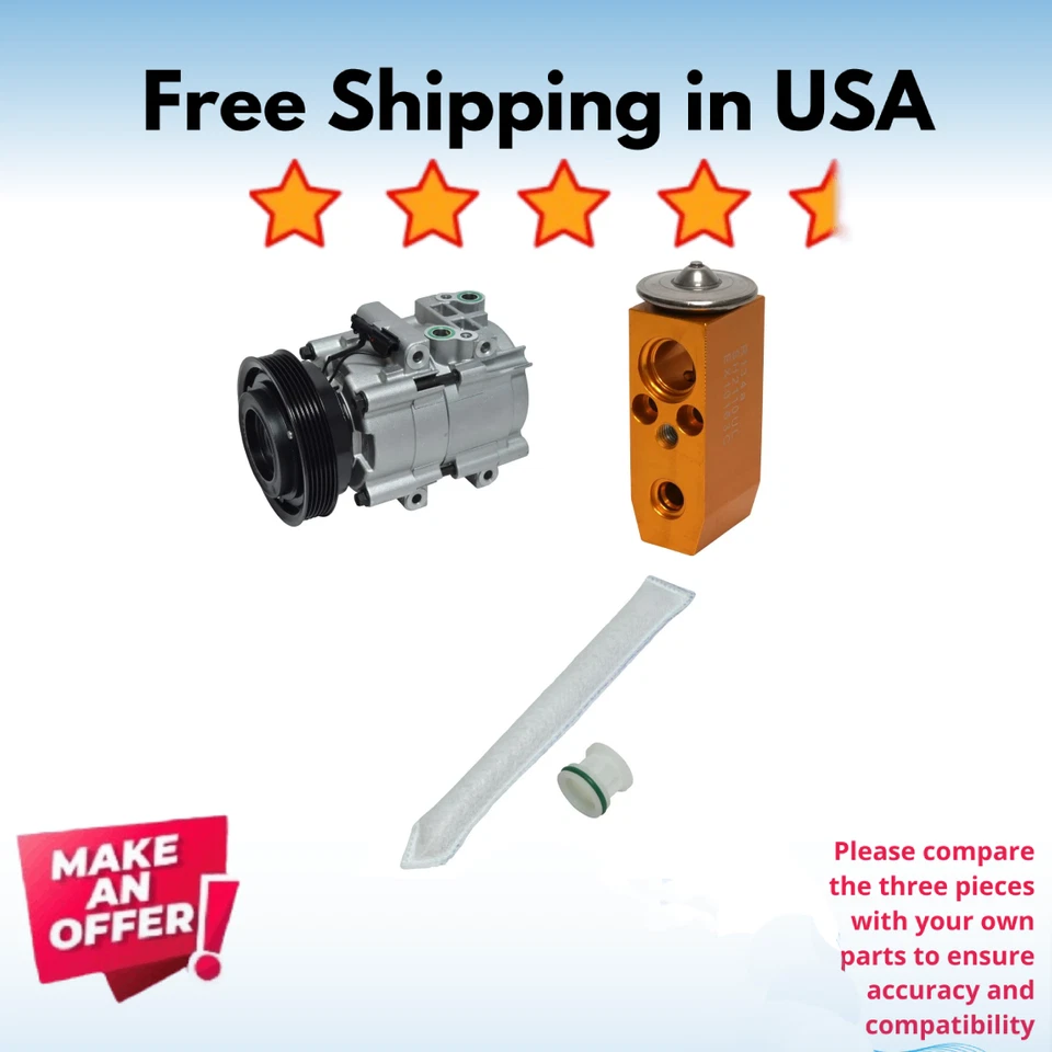 Комплект компрессора кондиционера подходит для Kia Amanti 2004-2006 - Изображение 1 из 4