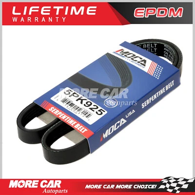 EPDM Serpentine Belt 5PK925 for Volkswagen Jetta Golf Rabbit Honda Acura 2.5L L4 - Image 1 of 4