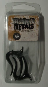 Morbide Metals schwarze Fangkralle 4 Stärke Ohrringe (Paar) - Bild 1 von 2